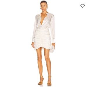 NWT Retrofete White Natalia long sleeve Dress